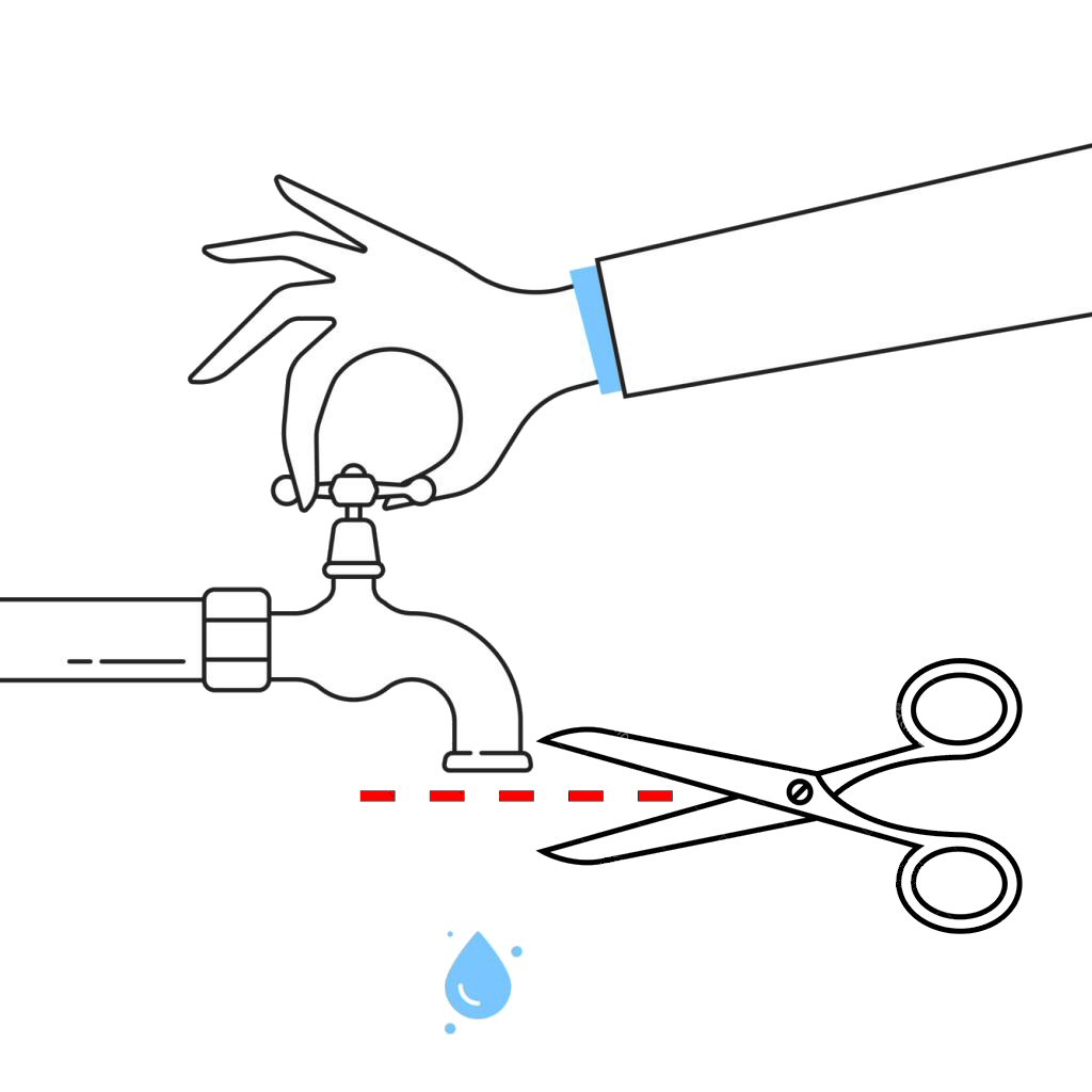 logo coupure d'eau